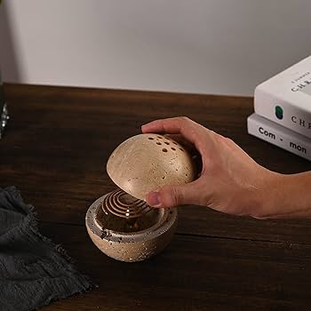 Amazon.co.jp: Natust 大理石香炉 トラバーチン お香ホルダー 蓋